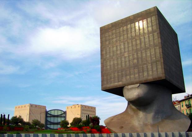 Tête carrée, or Square Head, a library in Nice, France